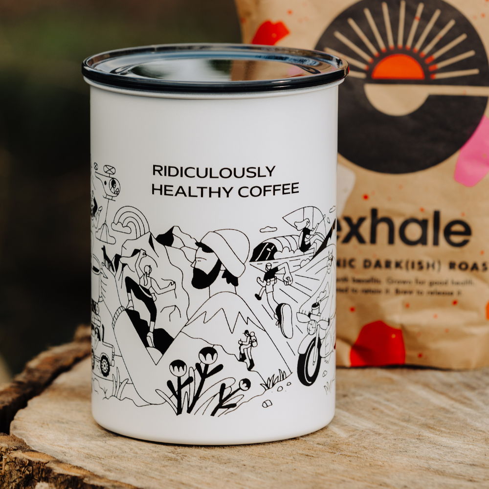 Exhale x Airscape Coffee Storage Container - 500g - White