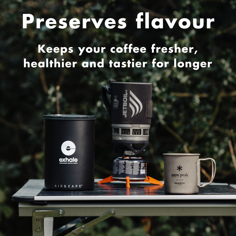 Exhale x Airscape Coffee Storage Container - 500g - Black