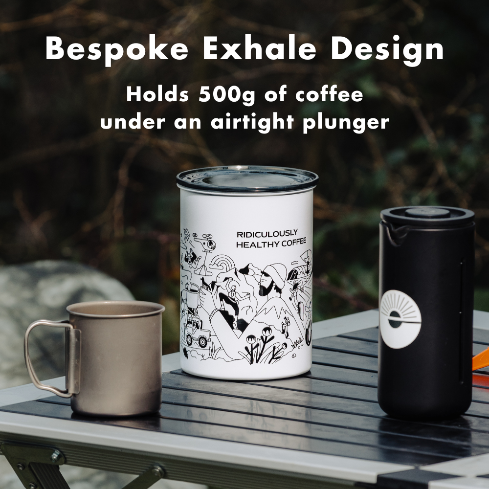 Exhale x Airscape Coffee Storage Container - 500g - White