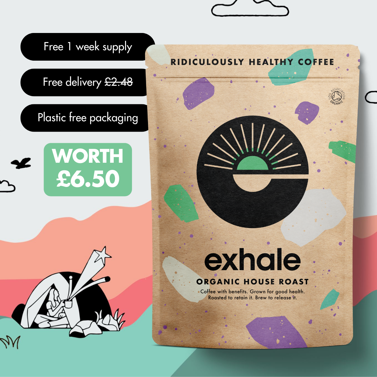Free Trial of Exhale Healthy Coffee (+ free shipping)