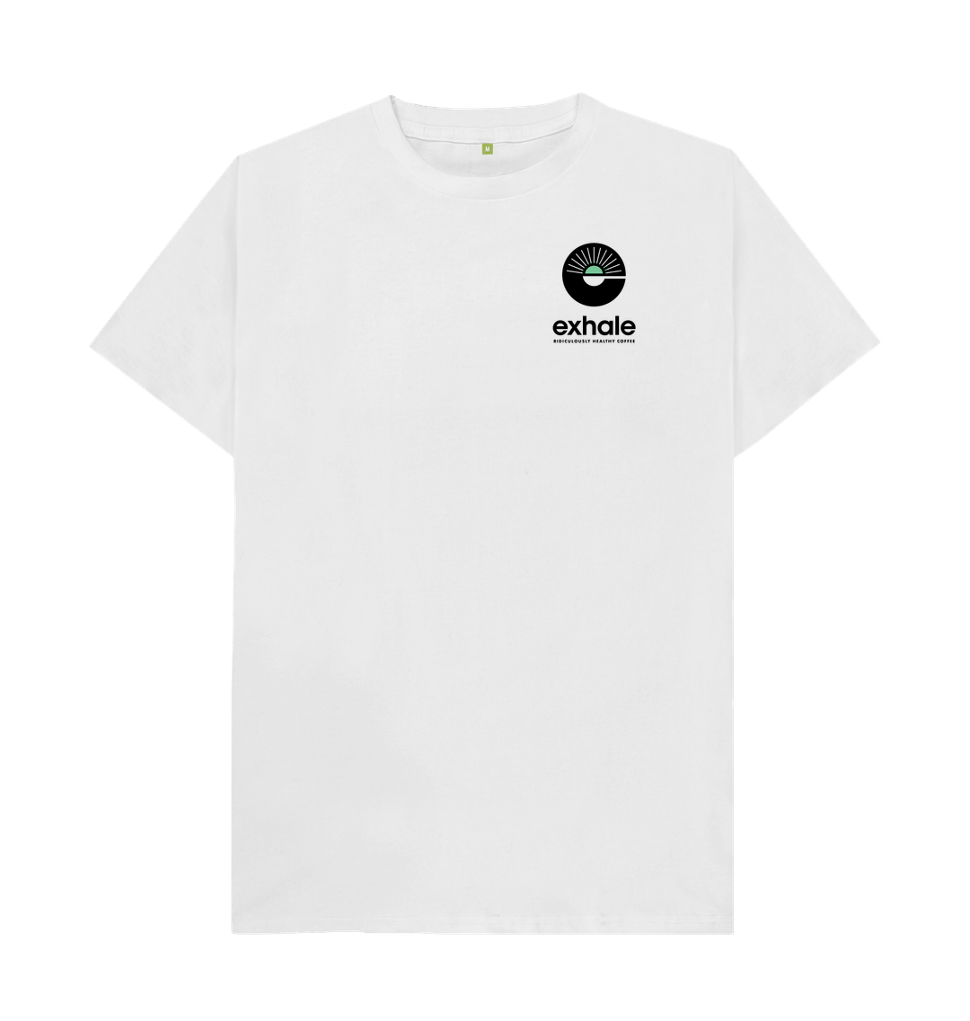 White Exhale Polyphenols White T-Shirt Two Sided