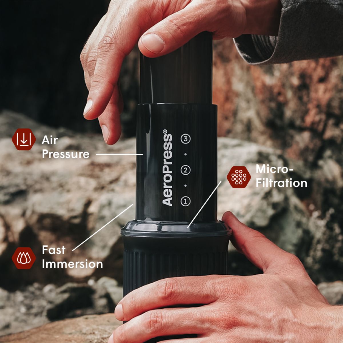 AeroPress GO Travel Coffee Maker with Metal Filter