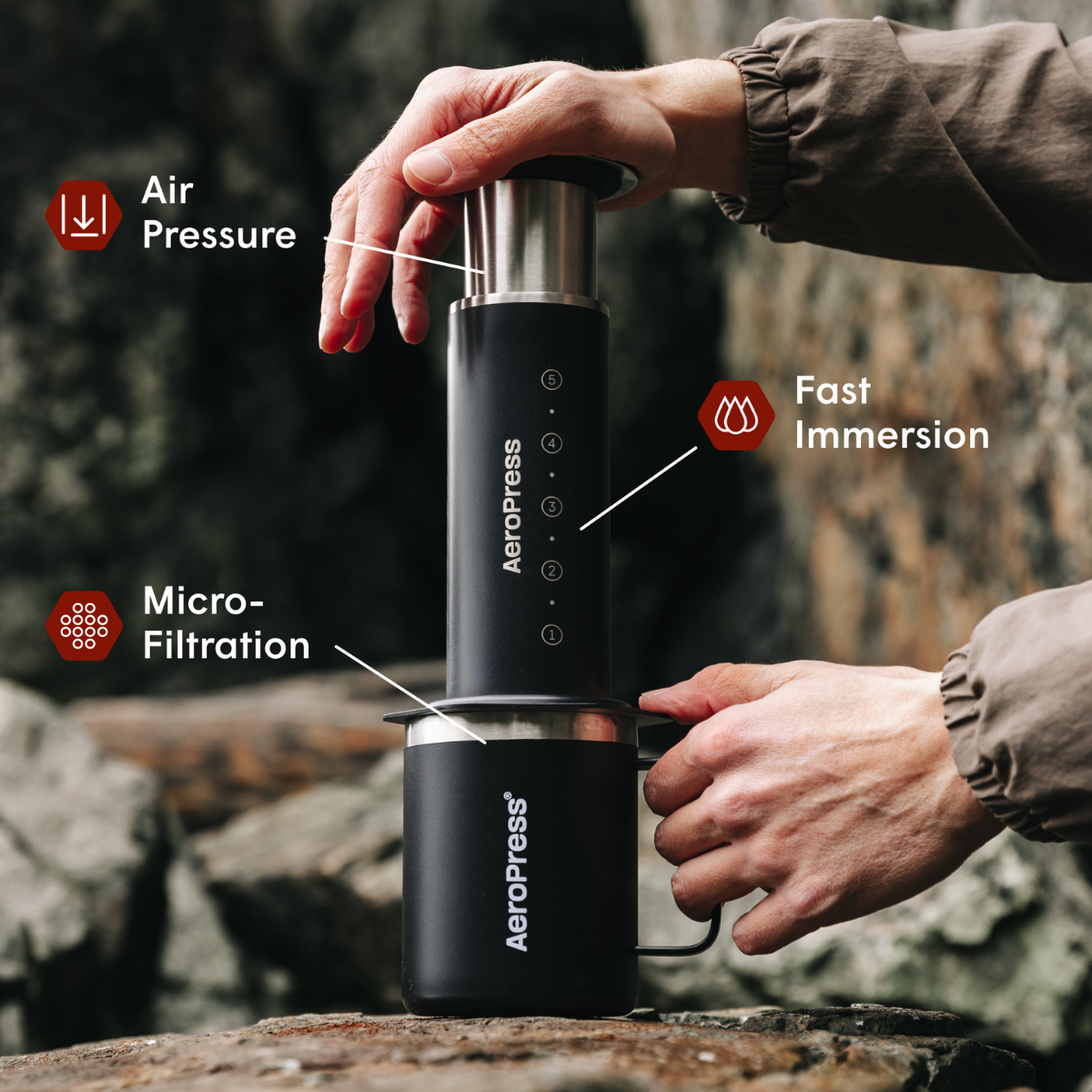 AeroPress Steel - Black