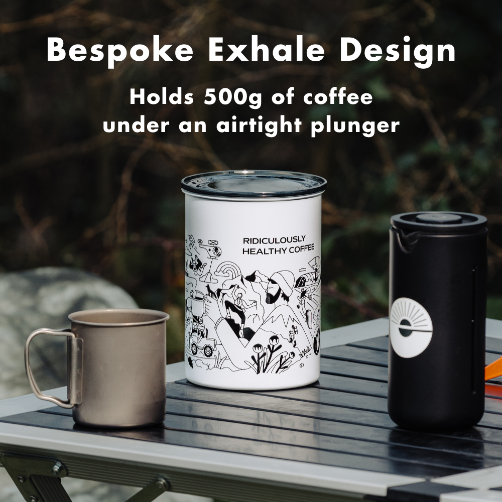 Exhale x Airscape Coffee Storage Container - 500g - White 2.0