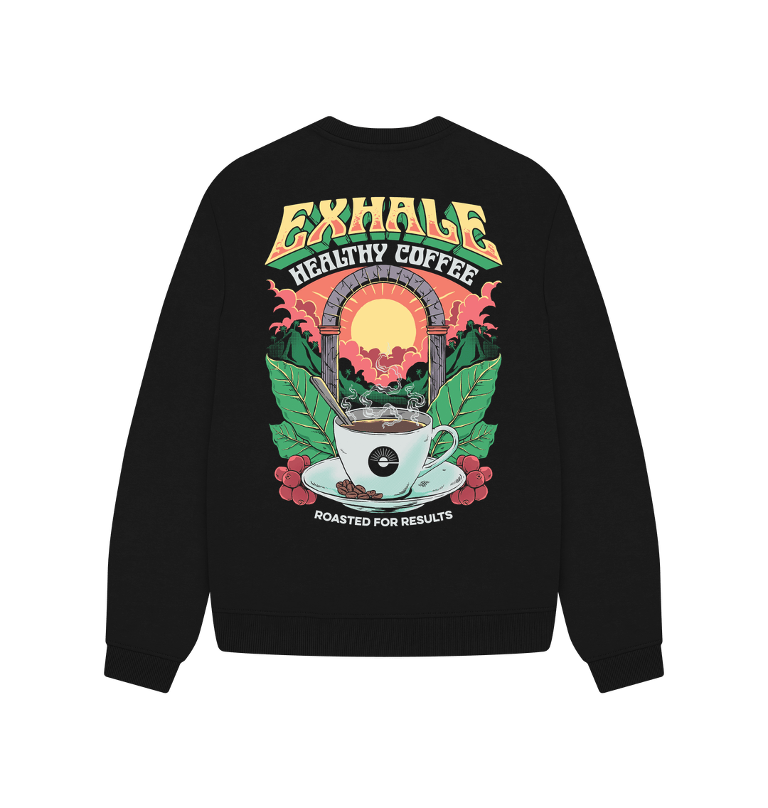 Black Exhale Surf Style Ladies Sweater