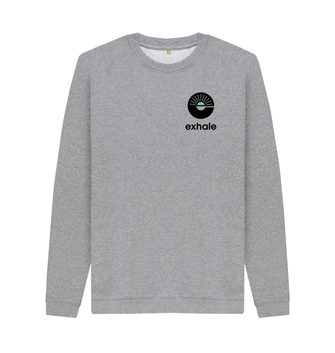 Grey sweater with small full logo